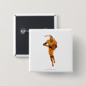 Larfleeze - Agent Sinaasappel 4 Vierkante Button 5,1 Cm (Voorkant /achterkant)