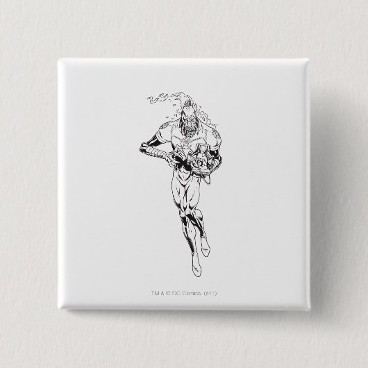 Larfleeze - Agent Sinaasappel 6 Vierkante Button 5,1 Cm (Voorkant)