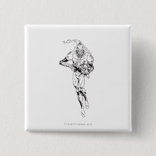 Larfleeze - Agent Sinaasappel 6 Vierkante Button 5,1 Cm