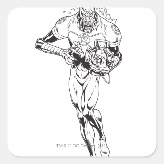 Larfleeze - Agent Sinaasappel 6 Vierkante Sticker (Voorkant)