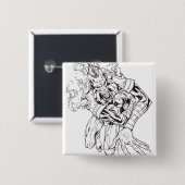 Larfleeze - Agent Sinaasappel 9 Vierkante Button 5,1 Cm (Voorkant /achterkant)