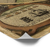 Large "1595 World Map of Hondius" Historic Map Poster (Hoek)