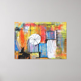 Large Abstract Acrylic Painting Canvas Afdruk
