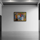 Large Abstract Acrylic Painting Foto Afdruk