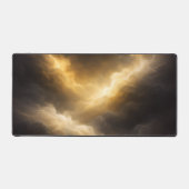 Large Abstract Golden Nebula Mouse Pad (Voorkant)