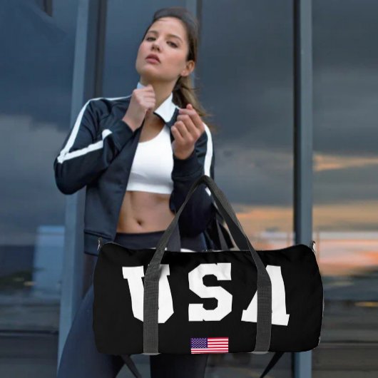 Large American Flag Gym Sports Bag Plunjezak