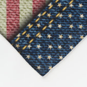 Large Americana Patchwork Afbeelding Fleece Deken (Hoek)