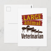 Large Animal Veterinarian Briefkaart (Voorkant / Achterkant)