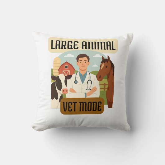 Large Animal Veterinarian – Farm Vet Mode Design Kussen (Voorkant)