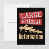 Large Animal Veterinarian Livestock Vet  Briefkaart (Voorkant / Achterkant)
