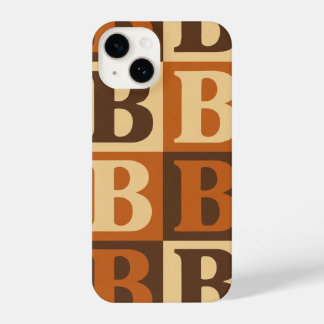 “Large B Graphic Phone Case, Stylish Protector” iPhone 14 Hoesje