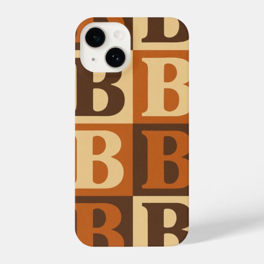 “Large B Graphic Phone Case, Stylish Protector” iPhone Hoesje (Achterkant)