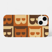 “Large B Graphic Phone Case, Stylish Protector” iPhone Hoesje (Achterkant horizontaal)