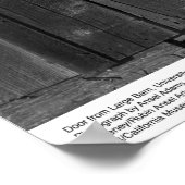 Large Barn door UC Santa Cruz, maart 1962 Poster (Hoek)