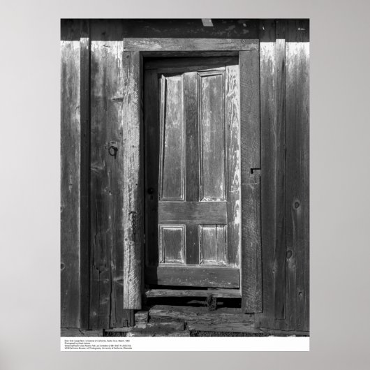 Large Barn door UC Santa Cruz, maart 1962 Poster (Voorkant)