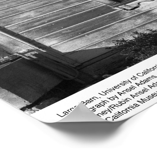 Large Barn, UC Santa Cruz, maart 1962 Poster (Hoek)