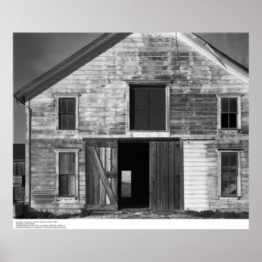 Large Barn, UC Santa Cruz, maart 1962 Poster (Voorkant)