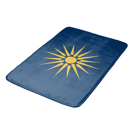 Large bath mat with flag of Macedonia, Greece (Gekanteld)