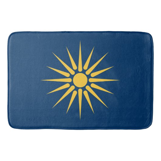 Large bath mat with flag of Macedonia, Greece (Voorkant)
