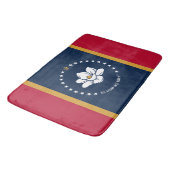 Large bath mat with flag of Mississippi, USA (Gekanteld)