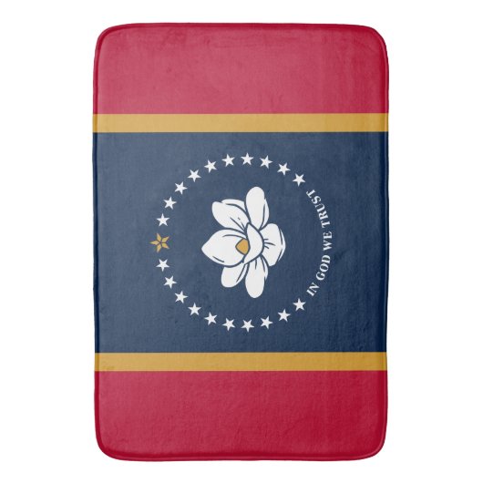 Large bath mat with flag of Mississippi, USA (Voorkant Verticaal)