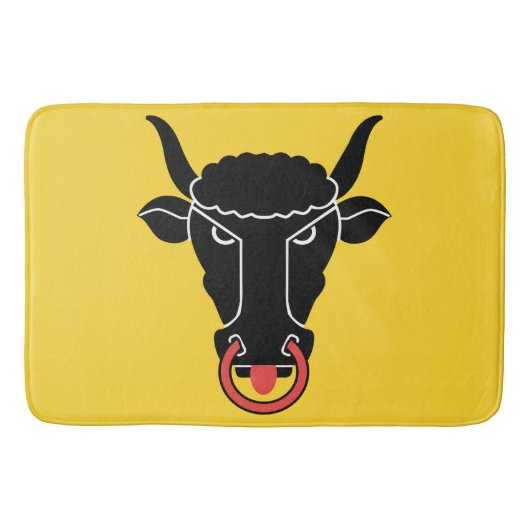 Large bath mat with flag of Uri Canton, Swiss (Voorkant)