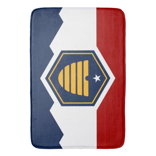 Large bath mat with flag of Utah, USA (Voorkant Verticaal)