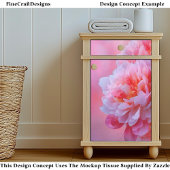 Large Beautiful Pink Peony Flower EY9R Decoupage Tissuepapier