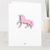 Large Birthday Girl's Unicorn Personalized Card Kaart (Achterkant)