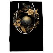 LARGE BLACK & GOLD CHRISTMAS ORNAMENT MEDIUM CADEAUZAKJE (Voorkant)