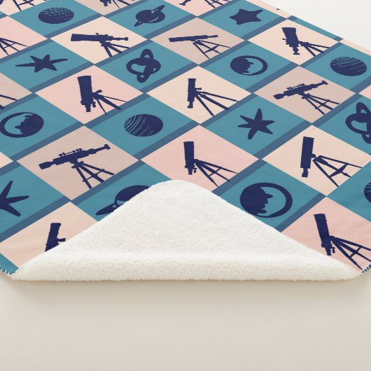 Large Blanket Telescope Pattern Sherpa Deken (3/4)