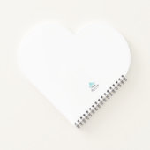 Large Blue Flower Heart-Spiral Notebook Notitieboek (Achterkant)