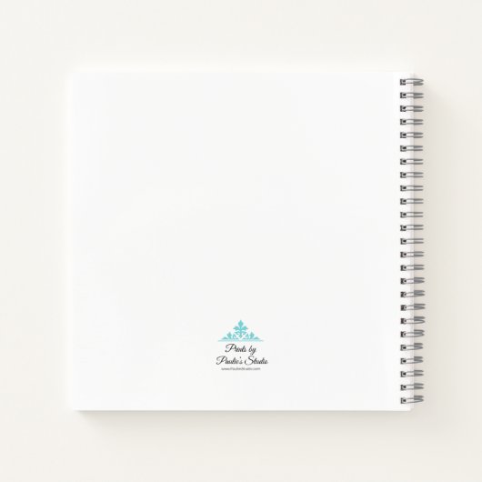 Large Blue Flower Notitieboek (Achterkant)