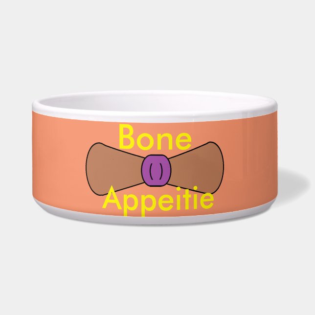 Large Bone Appetite Bowl Voerbakje (Voorkant)