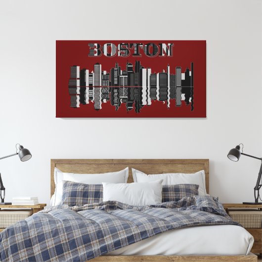 Large Boston Wall Art Canvas (Insitu (Slaapkamer))