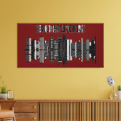Large Boston Wall Art Canvas Afdruk (Insitu (Woonkamer))
