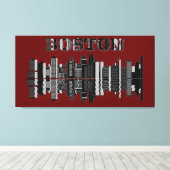 Large Boston Wall Art Canvas Afdruk (Insitu (Houten vloer))