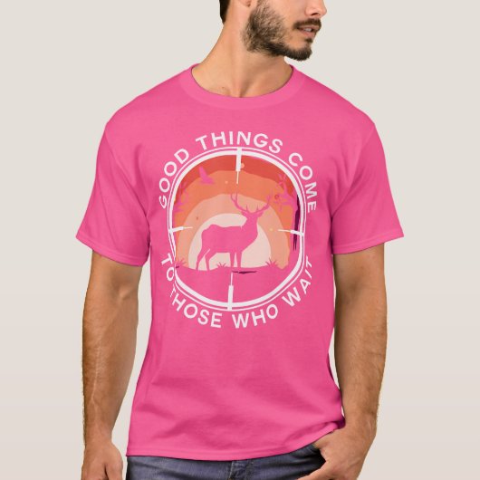 Large Buck Funny Deer Hunting T-shirt (Voorkant)