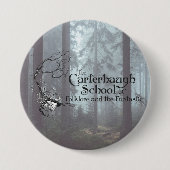 Large Carterhaugh School Logo Pin - Forest Ronde Button 7,6 Cm (Voorkant)