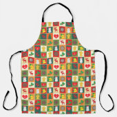 Large Checkered Apron Schort (Voorkant)