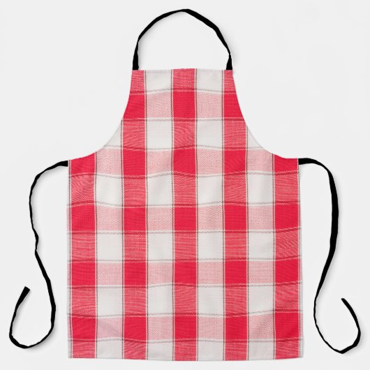 Large Checkered Apron Schort (Voorkant)