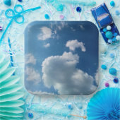 Large cloud papieren bordje (Feest)