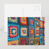 Large Crochet Blanket Made From Individual Granny  Briefkaart (Voorkant / Achterkant)