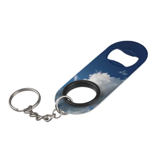 Large curved cloud mini flessenopener (Voorkant Gekanteld)