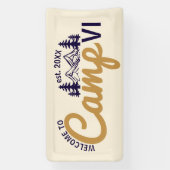 Large Custom Camp Party Cool Welcome Spandoek (Verticaal)