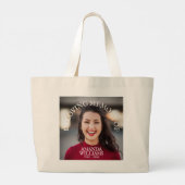 Large Custom Cotton Memorial Tote Bag No Minimum (Achterkant)