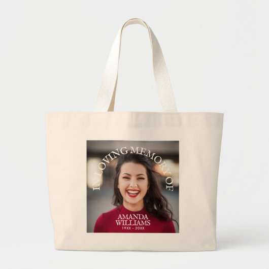 Large Custom Cotton Memorial Tote Bag No Minimum (Voorkant)