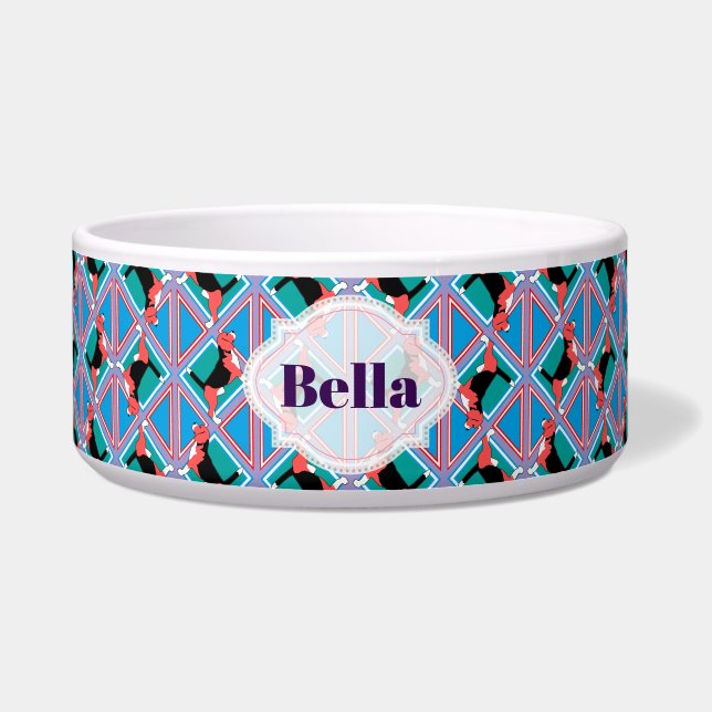 Large Custom Pet Bowl – Beagle Dog Edition Voerbakje (Voorkant)