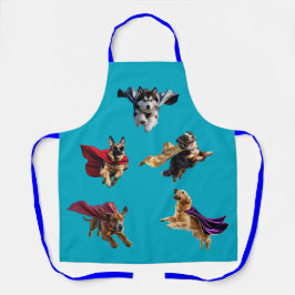 Large Dog Superhero Apron Schort