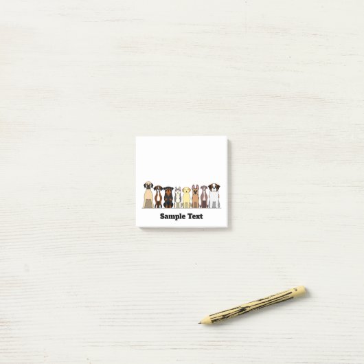 large dogs border postit post-it® notes (Op bureau)